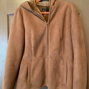 ZARA BASIC Faux Fur Suede Jacket